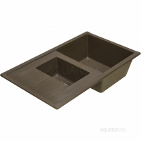 Мойка для кухни из литого мрамора Aquaton Делия 87 кофе