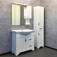 Зеркало-шкаф Comforty Севилья 85 слоновая кость