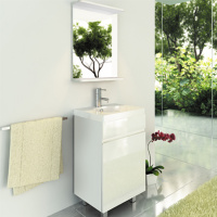Зеркало Comforty К 50 белый глянец