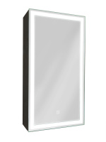 Зеркало-шкаф Континент Mirror Box Black Led 350х650 правый