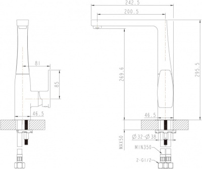 Смеситель для кухни Bravat RIFFLE F772106C