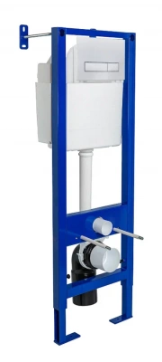 Система инсталляции для унитаза Berges Wasserhaus Atom Line 410 кнопка белый, глянец