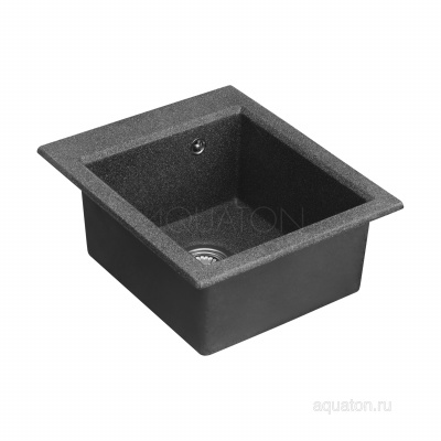 Мойка для кухни из литого мрамора Aquaton Линеа 43 графит