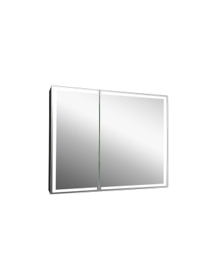 Зеркало-шкаф Континент Mirror Box Black Led 1000х800