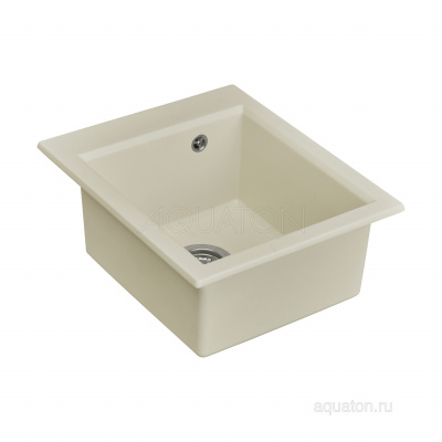 Мойка для кухни из литого мрамора Aquaton Линеа 43 жемчуг