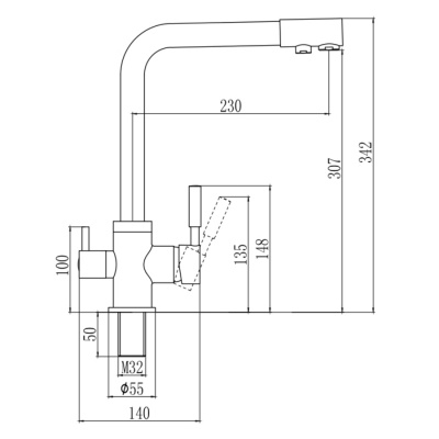 Смеситель для кухни Savol S-L1801H-1 черный