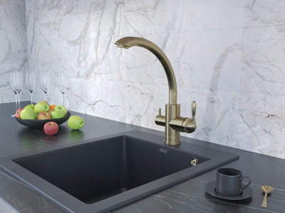 Смеситель для кухни Paulmark Essen Es213001-BR бронза