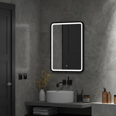 Зеркало Континент Enjoy Black Led 600х800