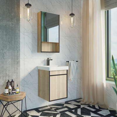 Тумба с раковиной Comforty Вена 45 дуб дымчатый