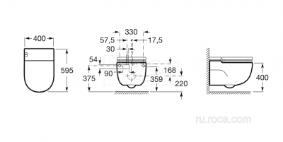 Унитаз подвесной Roca Meridian IN-TANK 893301000
