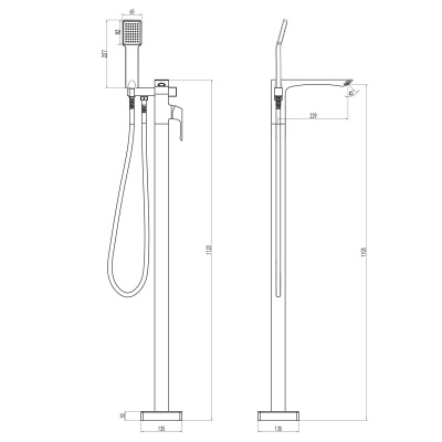 Смеситель для ванны Lemark Unit LM4544C