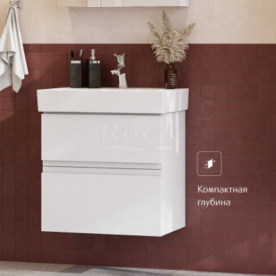 Тумба под раковину Roca Oleta 60 белый глянец A857639806
