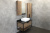 Тумба с раковиной Comforty Кёльн 90 1 дуб темный с черной столешницей,
