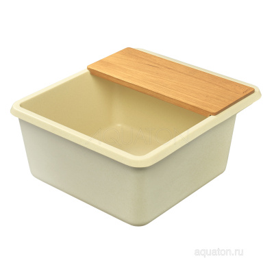 Мойка для кухни из литого мрамора Aquaton Беллис 57 шампань