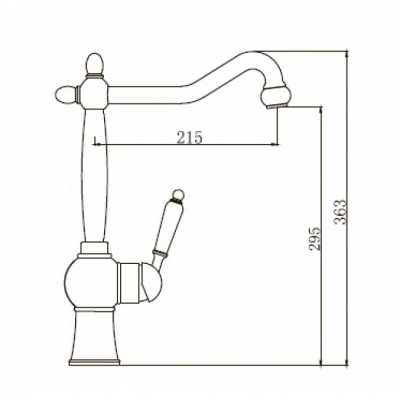 Смеситель для кухни KAISER Wood 61033
