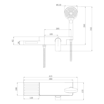 Смеситель для ванныа Lemark Unibox LM6903CW