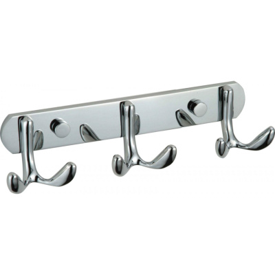 Планка с крючками (3 крючка) Savol S-002253 хром