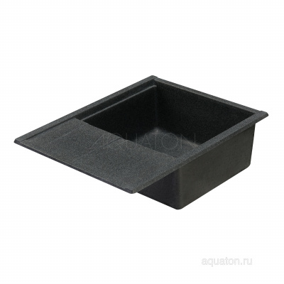Мойка для кухни из литого мрамора Aquaton Делия 65 графит