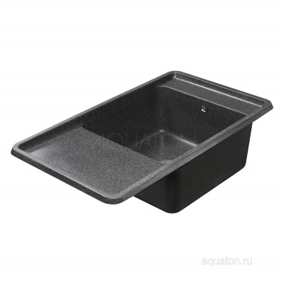 Мойка для кухни из литого мрамора Aquaton Беллис 87 графит