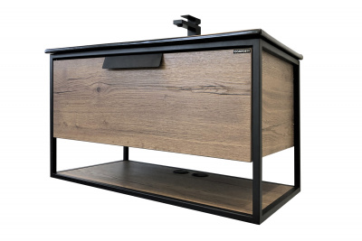 Тумба с раковиной Comforty Бонн 90 дуб темный