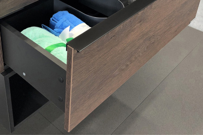 Тумба с раковиной Comforty Франкфурт 75 дуб шоколадно коричневый