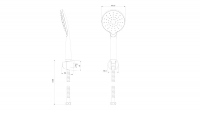 Душевой гарнитур Bravat ECO D2122CP-ENG