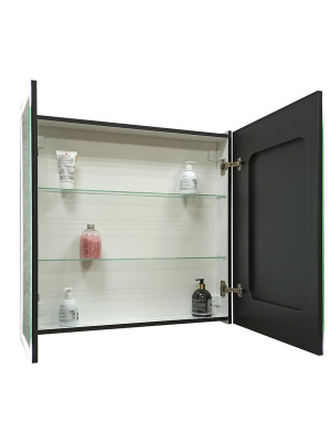 Зеркало-шкаф Континент Mirror Box Black Led 800х800