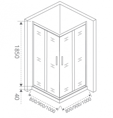 Душевой уголок GOOD DOOR LATTE CR-100-C-WE