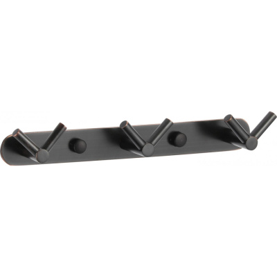 Планка с крючками (3 крючка) Savol S-007223H черный