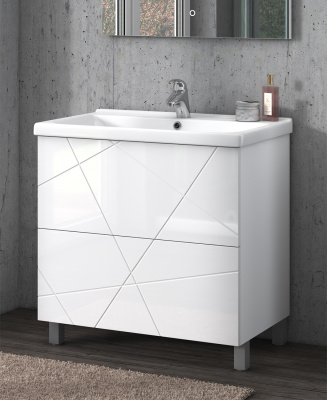 Тумба c раковиной VIGO Geometry 2-700 бетон