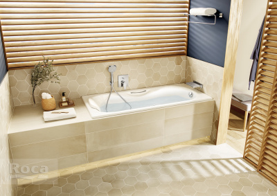 Чугунная ванна Roca Malibu 170х75 с отверстиями для ручек 2309G000R