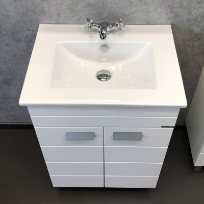 Тумба с раковиной Comforty Модена М 60 белая матовая