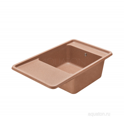 Мойка для кухни из литого мрамора Aquaton Беллис 87 терракотовый