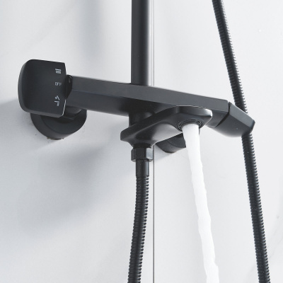 Душевая система Rose R3936H черный