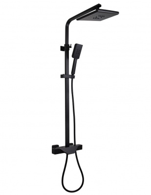 Душевая система KAISER Quadris 25182-2 с термостатом Black Matt