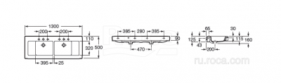 Раковина Roca Stratum 327630000 (130 см)