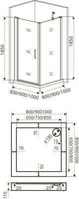 Душевой уголок GOOD DOOR FANTASY CR-80-С-CH