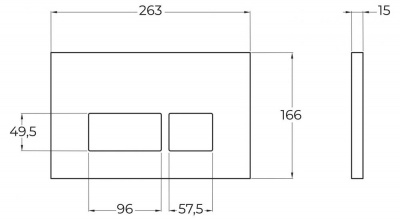 Кнопка смыва BelBagno BB042BL белая глянцевая