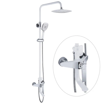 Душевая система Rose R1336F белый/хром