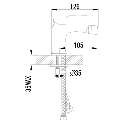 Смеситель для биде Lemark Plus Factor LM1608C