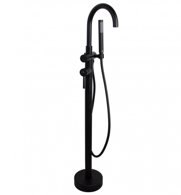 Смеситель для ванны KAISER Merkur 26282-2 Matt Black напольный