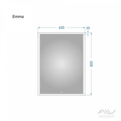 Зеркало с подсветкой Alavann Emma 60 антизапотеватель