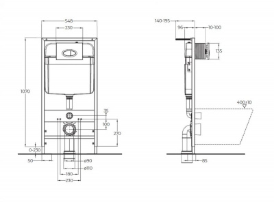 Система инсталляции для унитазов BelBagno BB026