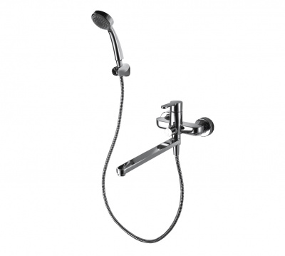 Смеситель Bravat STREAM F63783C-LB универсальный с душем