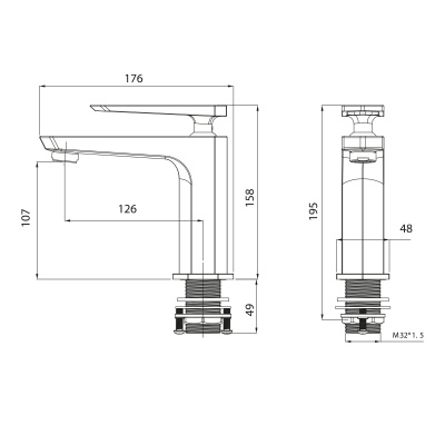 Смеситель для раковины Lemark Prizma LM3906C