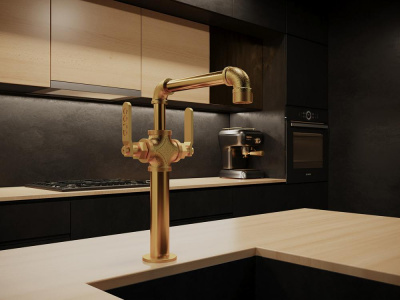 Смеситель для кухни Paulmark Loft Lo226006-G золото