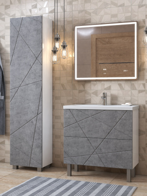 Пенал VIGO Geometry 450 бетон
