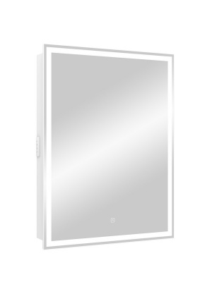 Зеркало-шкаф Континент Allure LED 550х800 правый с розеткой