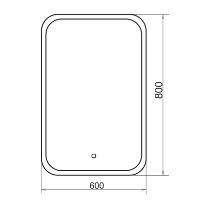 Зеркало Comforty Пион 60 LED подсветка, сенсор
