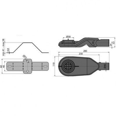 Водоотводящий желоб AlcaPlast APZ13-950 Modular